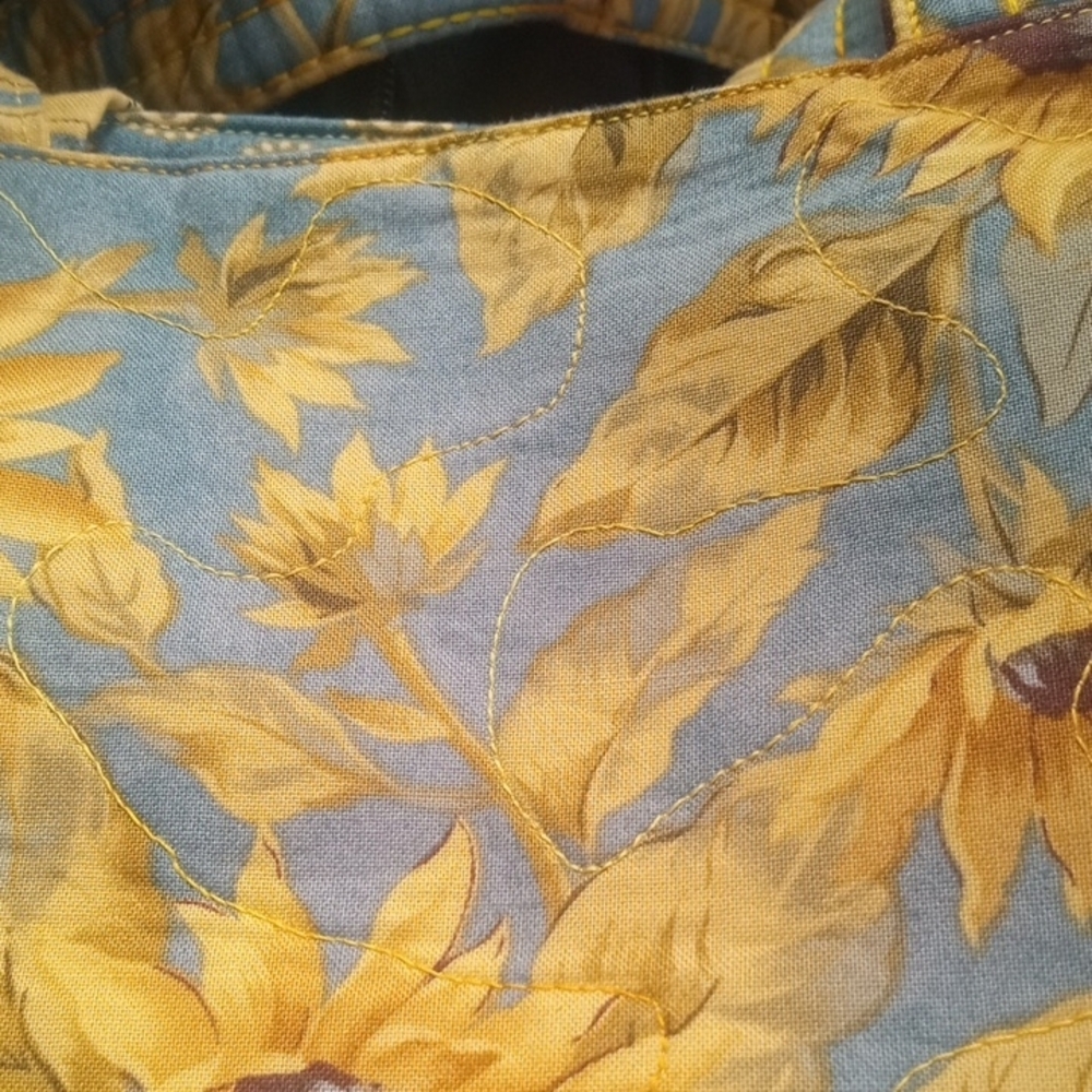 Sunflower Design Baby Gym Bag Purse Tote Carry-All With Handles & Matching Case - Picture 7 of 16